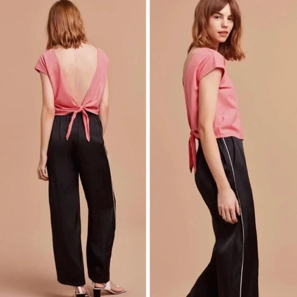 Aritzia Tops - Aritzia Wilfred Adela  Tshirt Open Back Light Pink